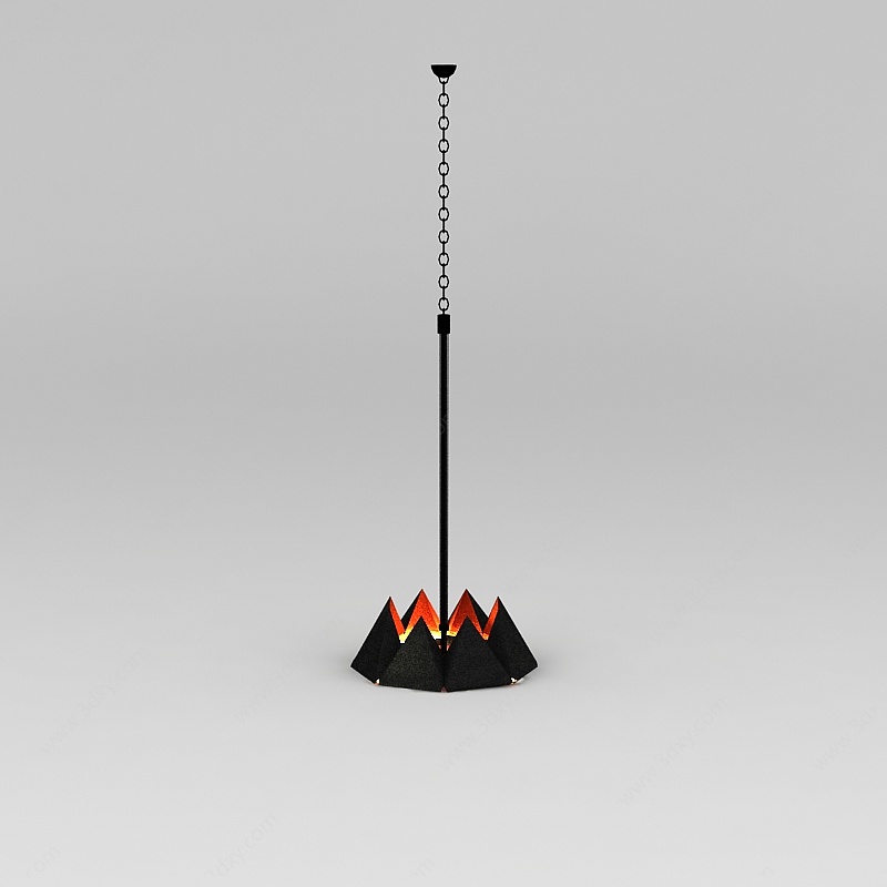 火山吊灯3D模型