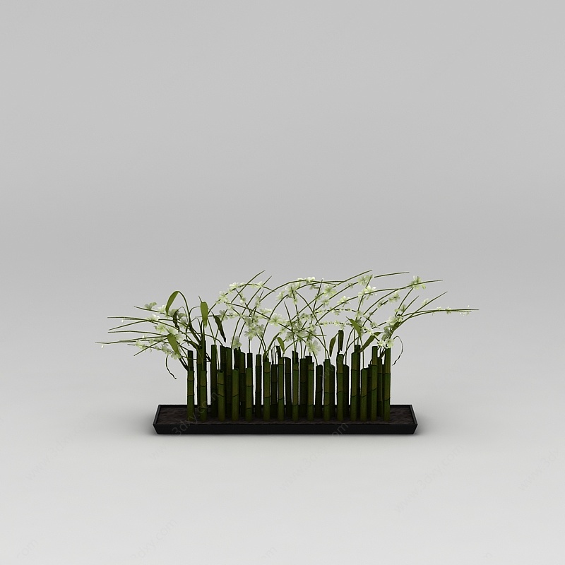 竹子花瓶3D模型