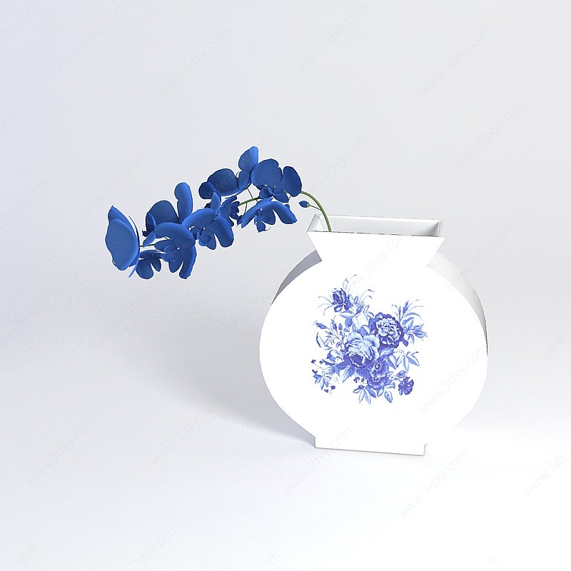 青花瓷花瓶3D模型