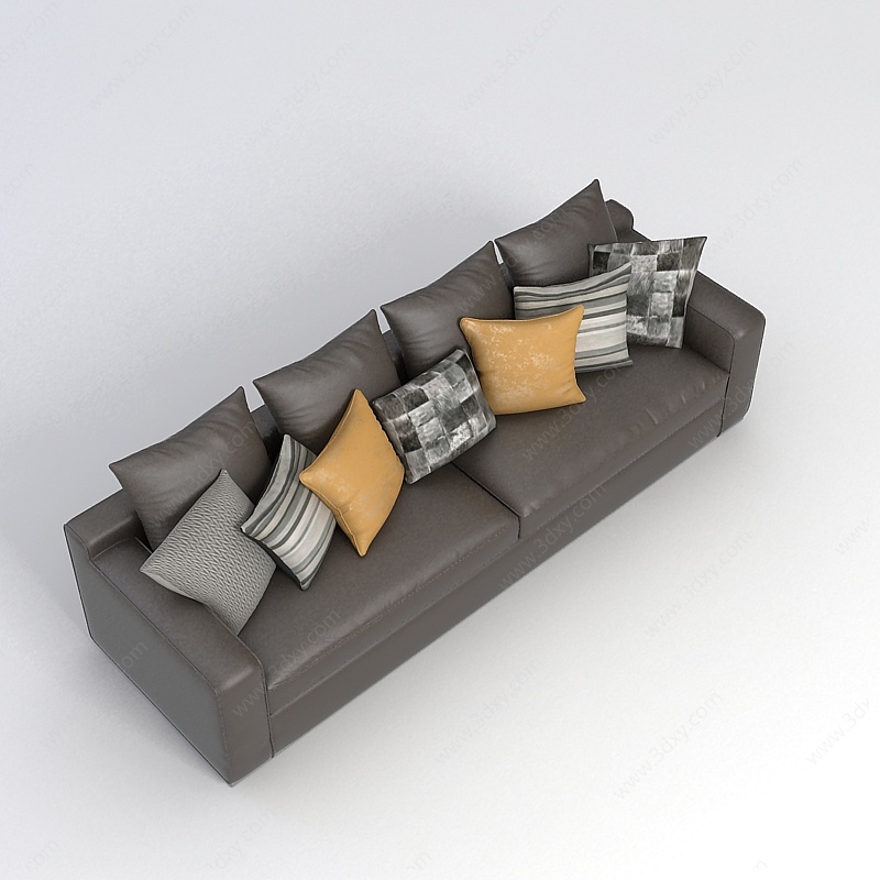 客厅多人沙发3D模型