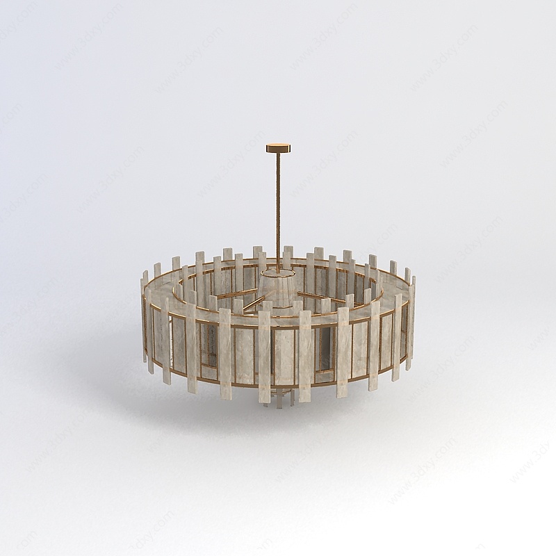 别墅客厅吊灯3D模型