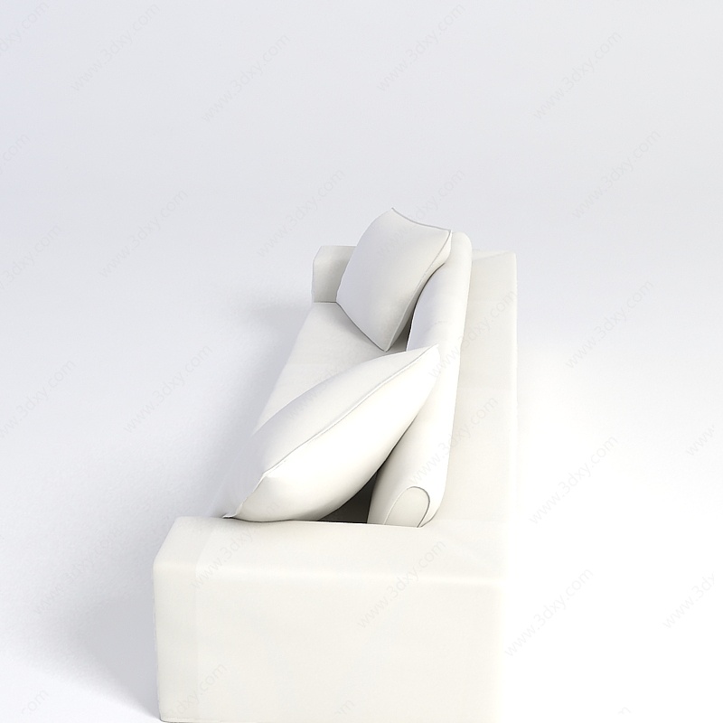 现代真皮沙发3D模型