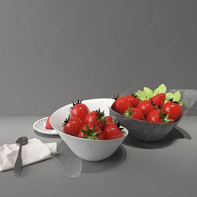 草莓3D模型