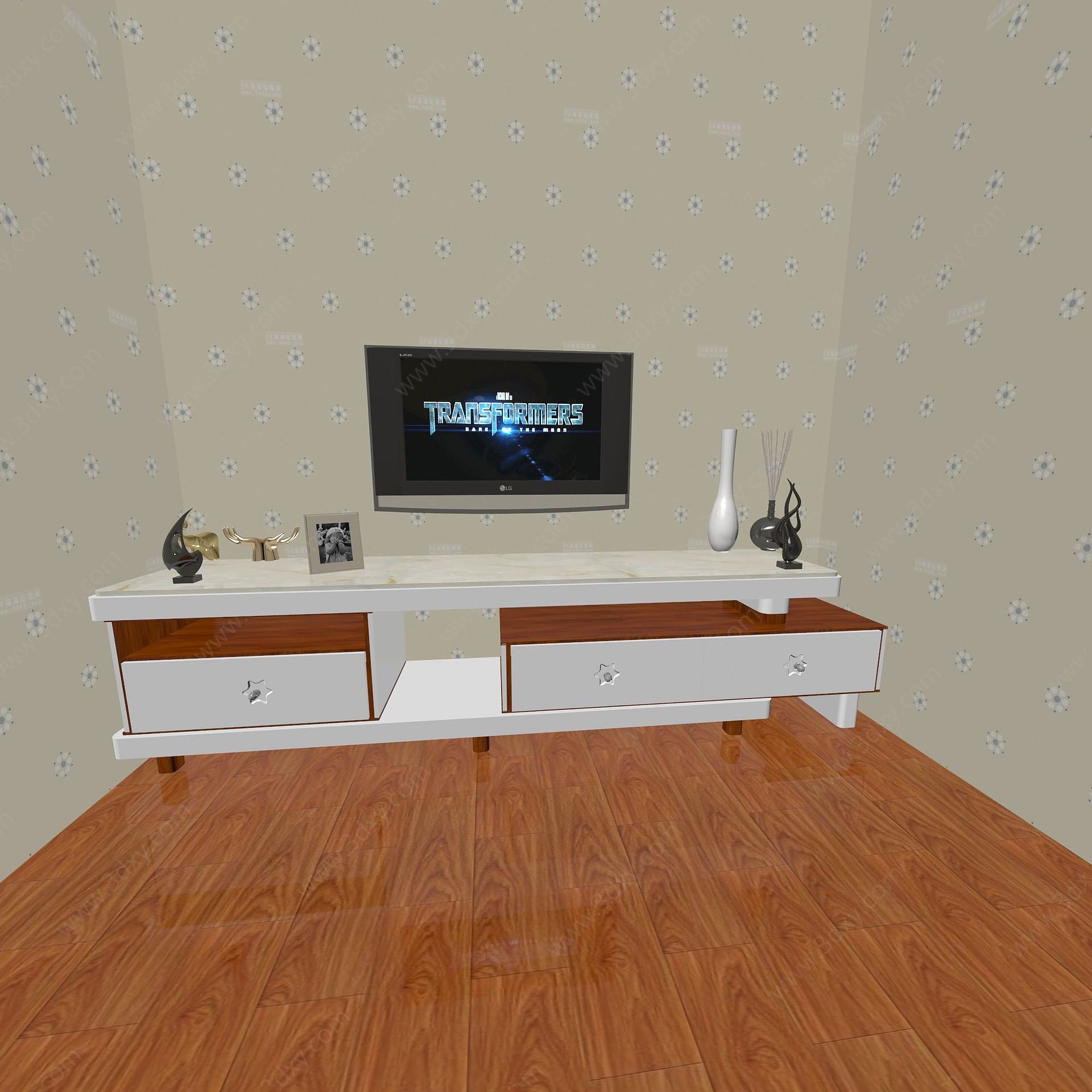 简约电视柜3D模型