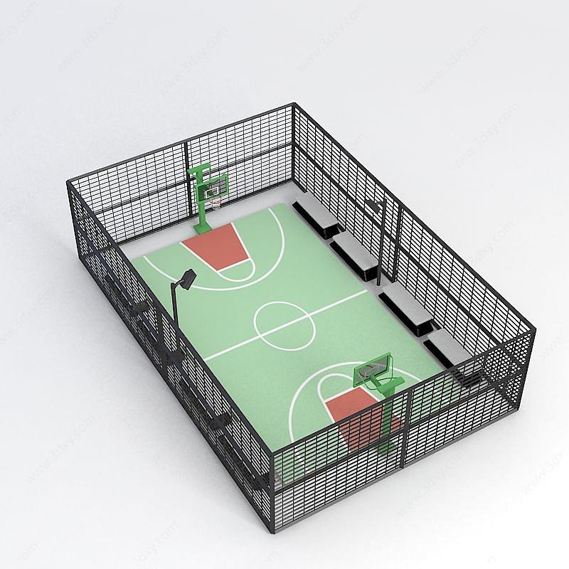 室内篮球场3D模型