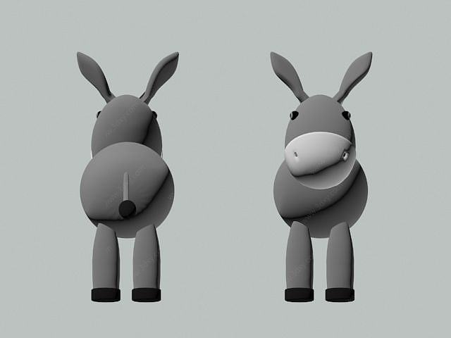 小毛驴3D模型