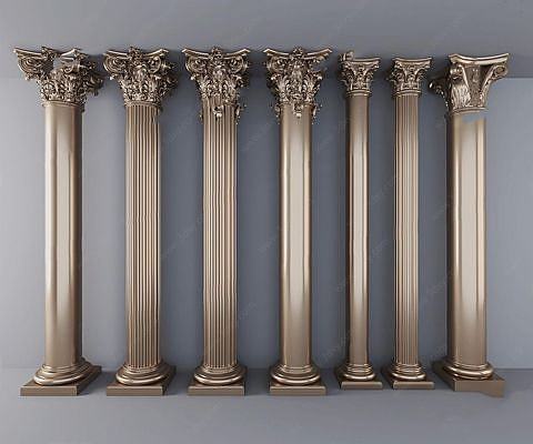 欧式柱子3D模型