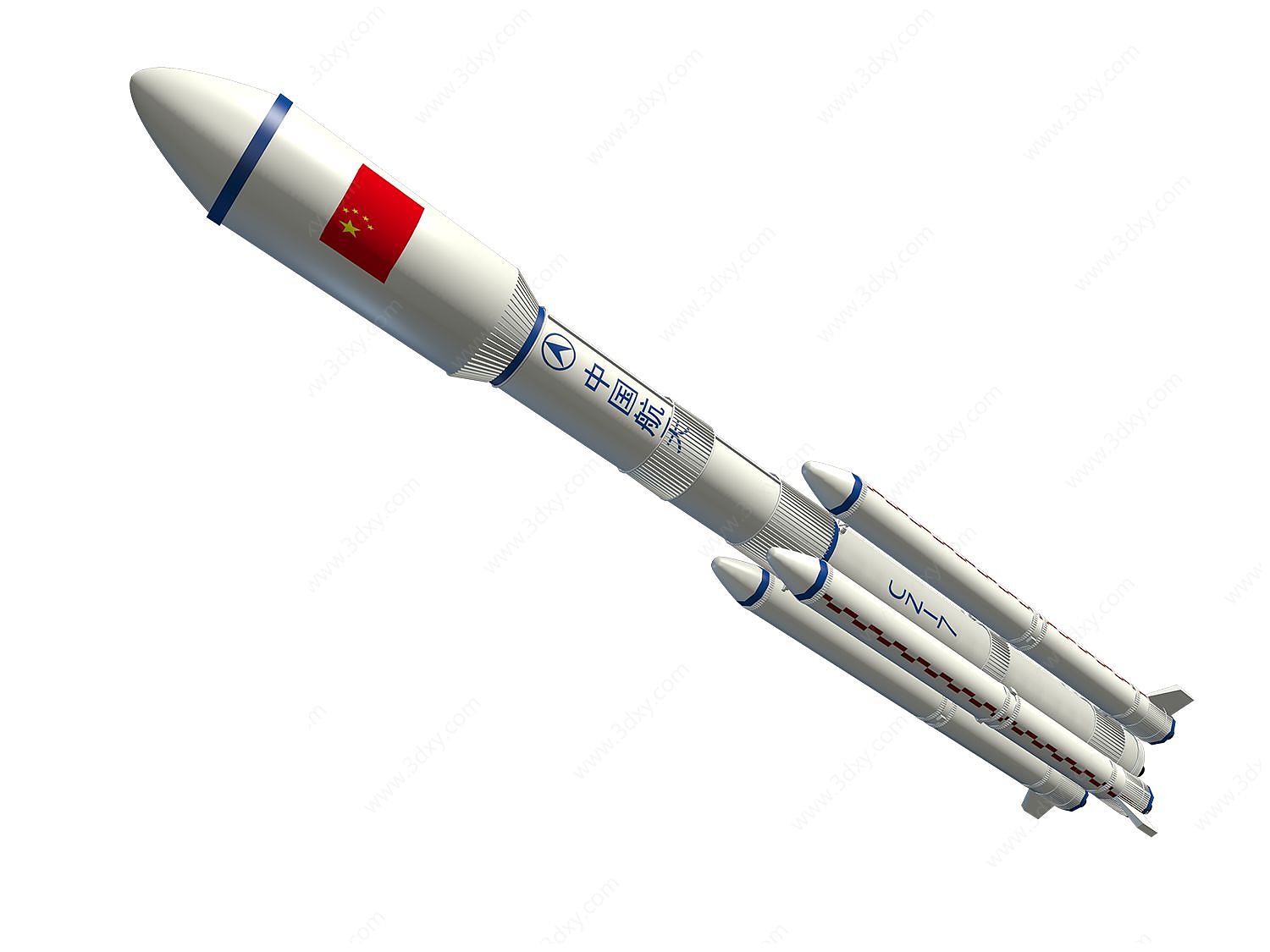 长征七号火箭3D模型