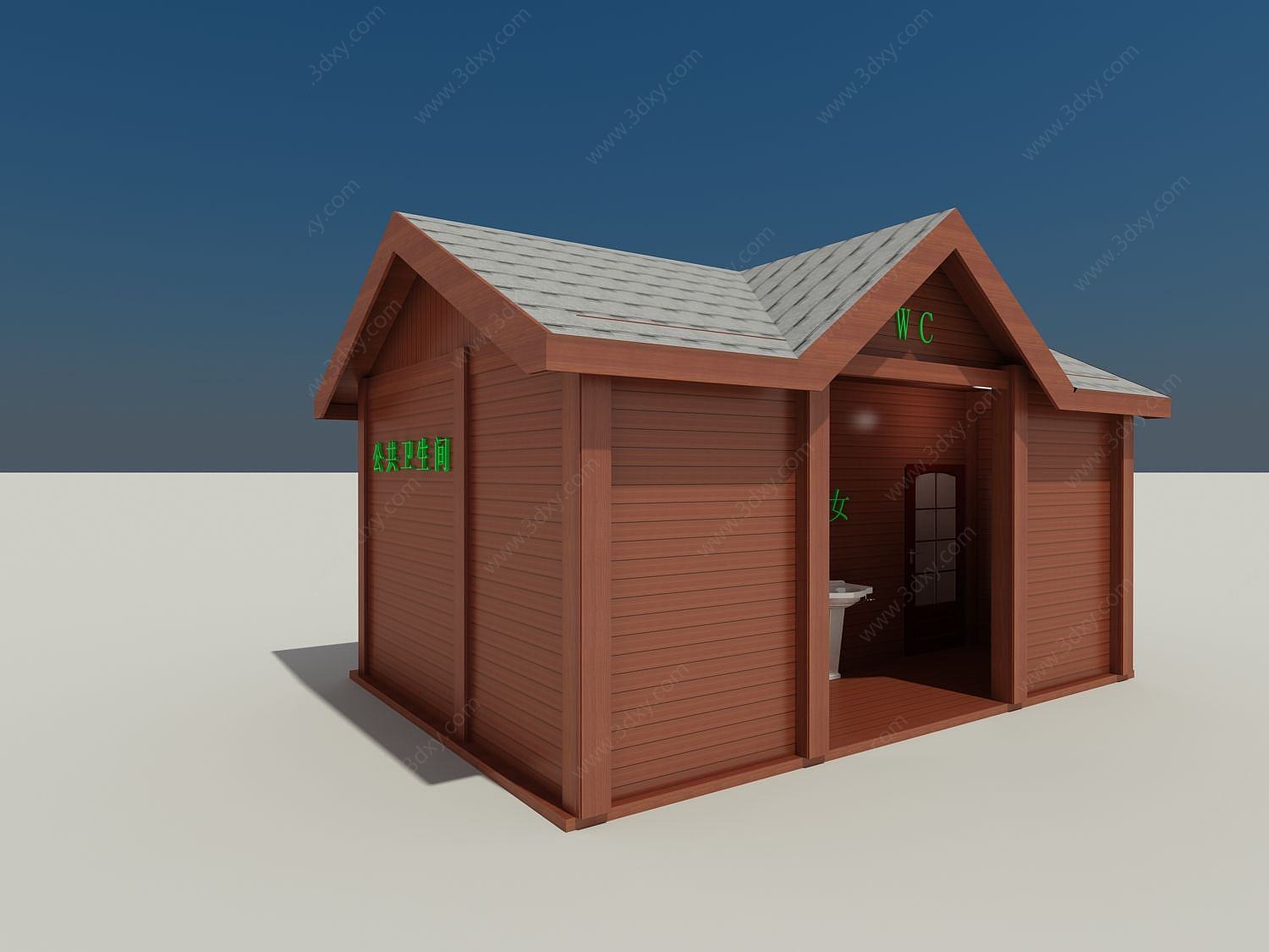 木屋卫生间3D模型