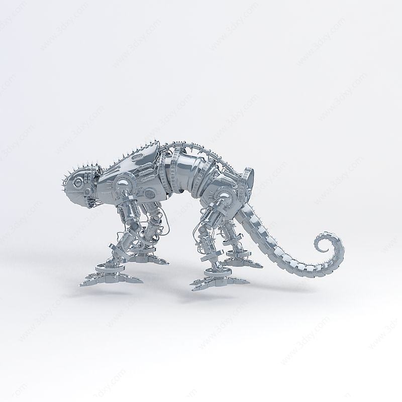 金属机甲蜥蜴3D模型