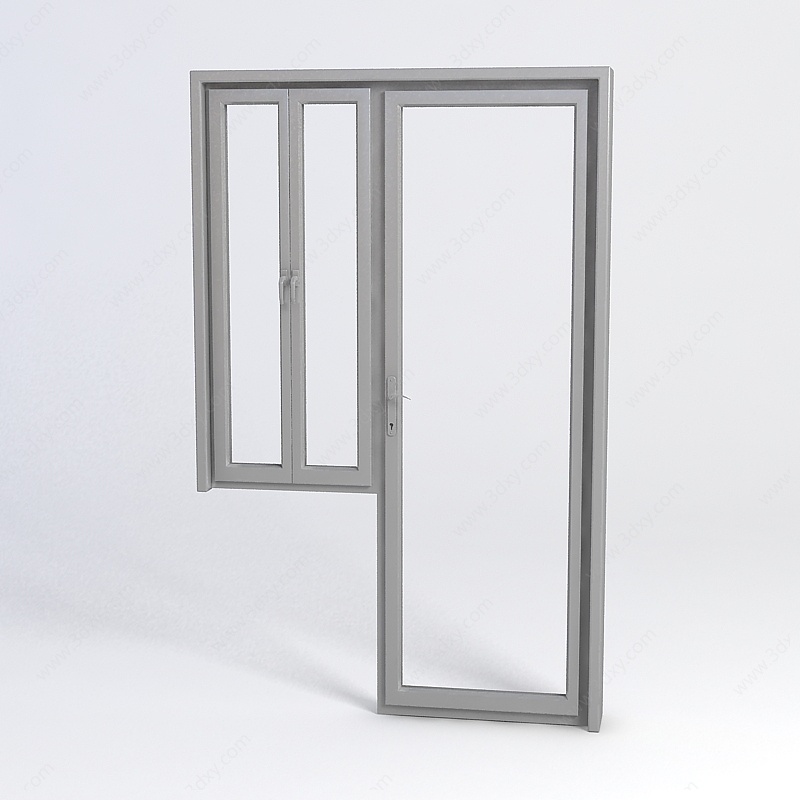 不锈钢窗户门3D模型