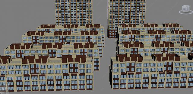 小区建筑3D模型
