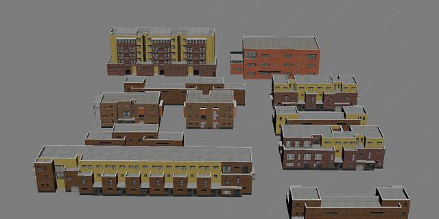别墅小区3D模型