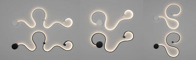 现代柔性造型灯带3D模型