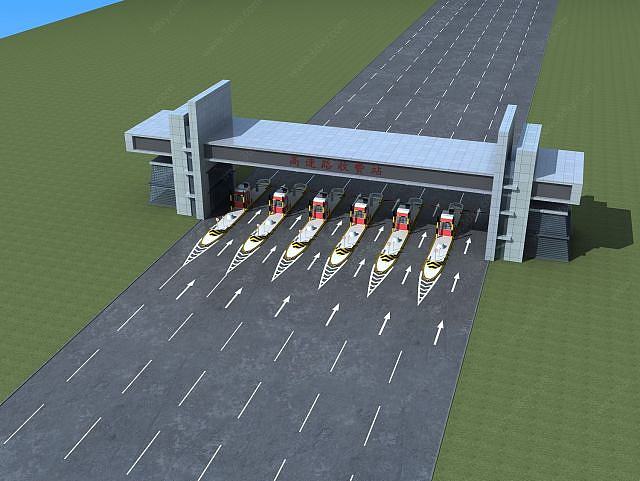 高速路收费站3D模型