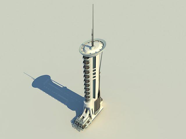 概念建筑未来3D模型