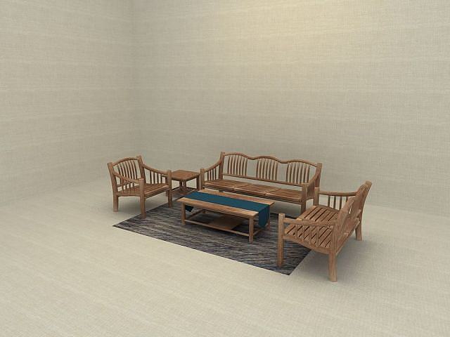 家庭装修沙发一套3D模型
