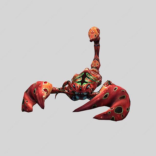 赤炼蝎游戏角色3D模型