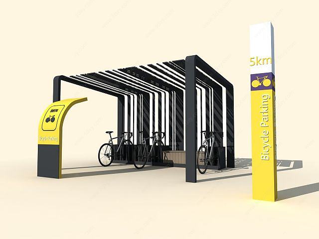 自行车棚3D模型