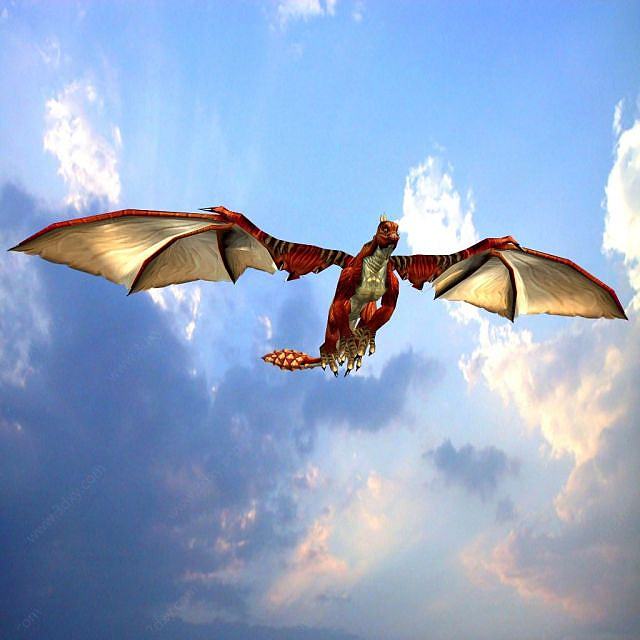 飞翔的火龙3D模型