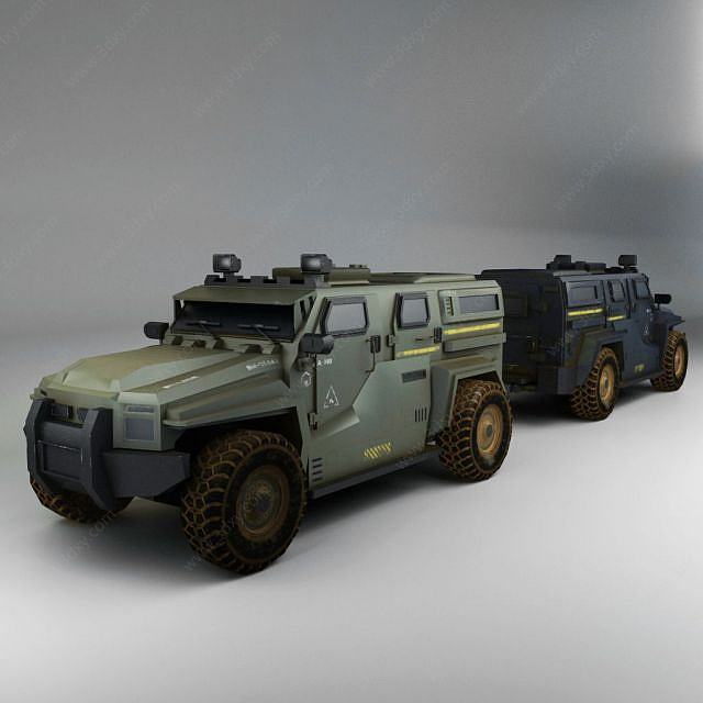 游戏道具战车3D模型