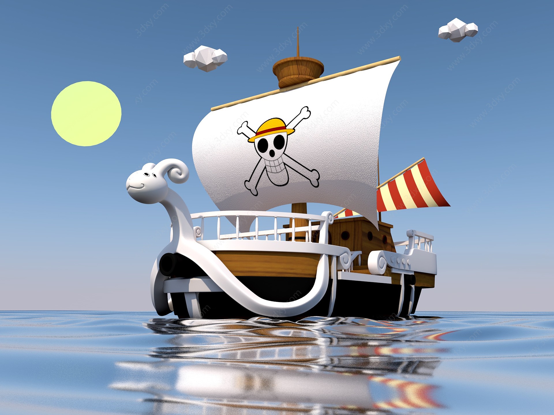 海贼王之梅利号3D模型