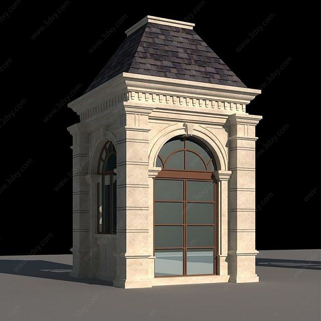 门卫房小岗亭3D模型
