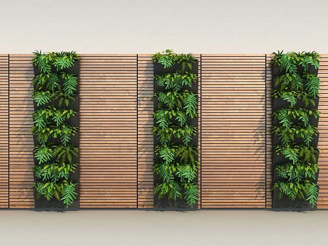 现代植物墙3D模型