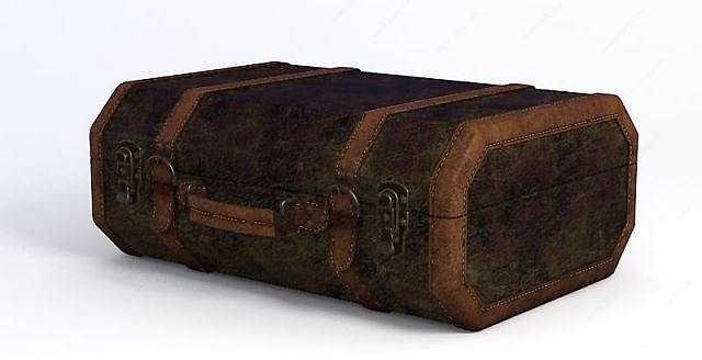 美式复古行李箱3D模型