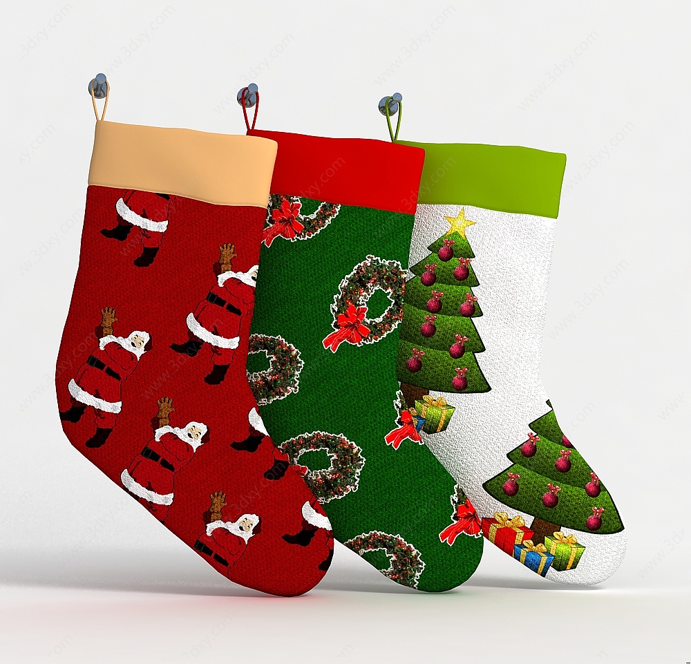 圣诞靴3D模型