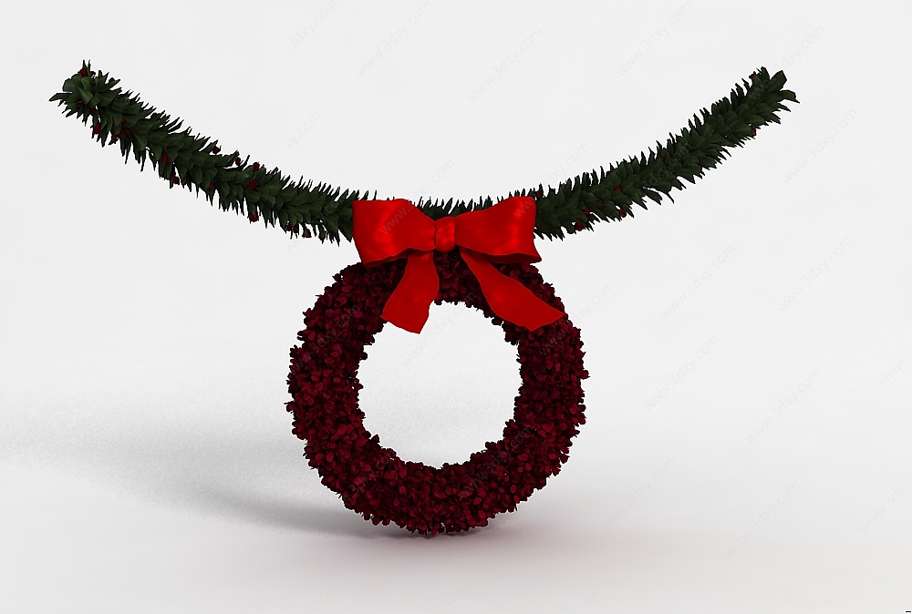 圣诞装饰花环3D模型
