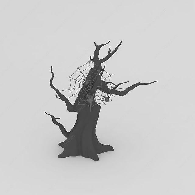 万圣节蜘蛛树3D模型