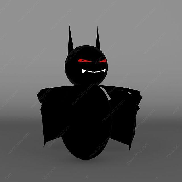 万圣节吸血黑蝙蝠3D模型