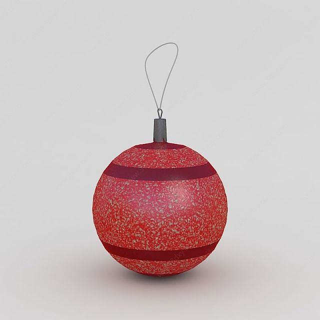 圣诞节彩球3D模型