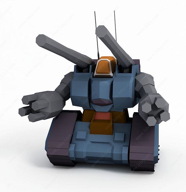 量产型钢坦克3D模型