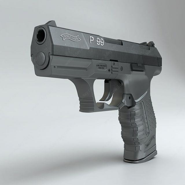 沃尔特P99手枪3D模型