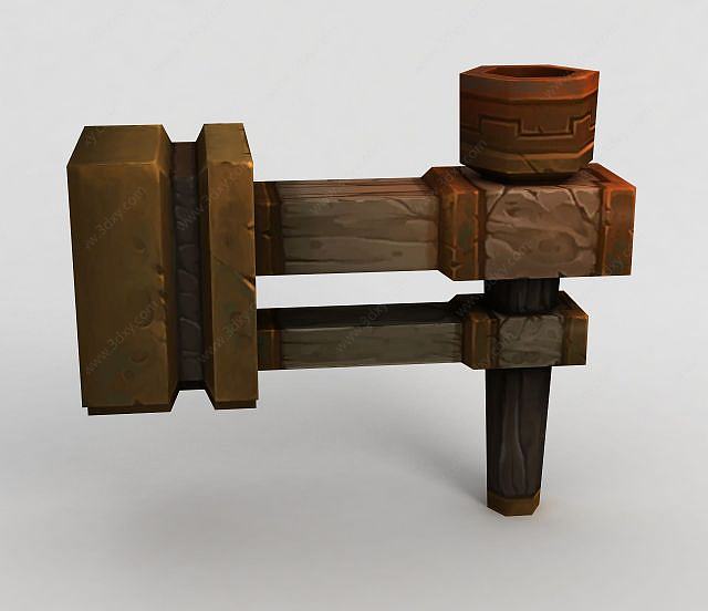 魔兽世界木桩3D模型