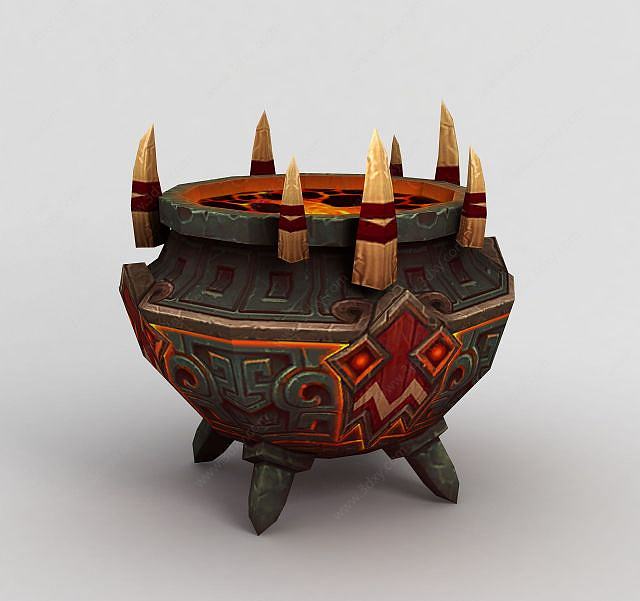 魔兽世界游戏铜炉3D模型