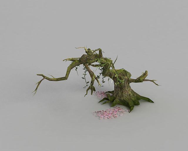 魔兽世界树木造型装饰3D模型