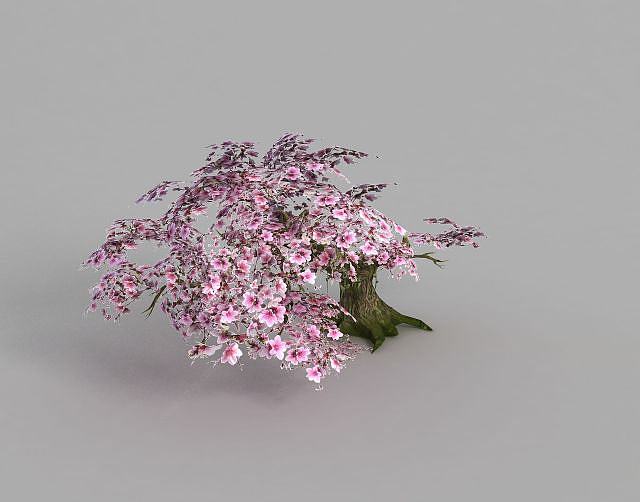魔兽世界梅花树木造型装饰3D模型