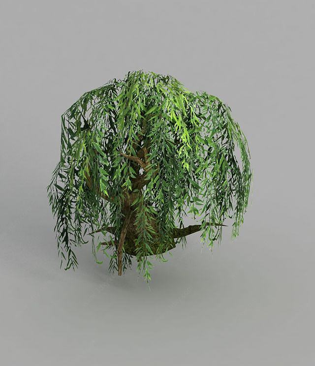 魔兽世界柳树造型装饰3D模型