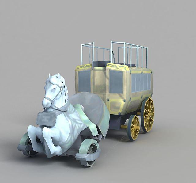 动漫马车3D模型