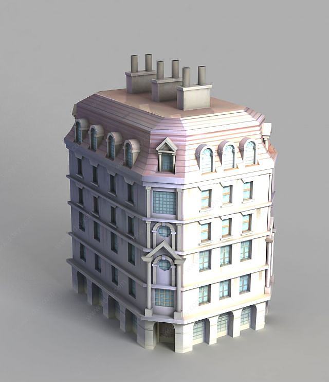 动漫城堡建筑3D模型