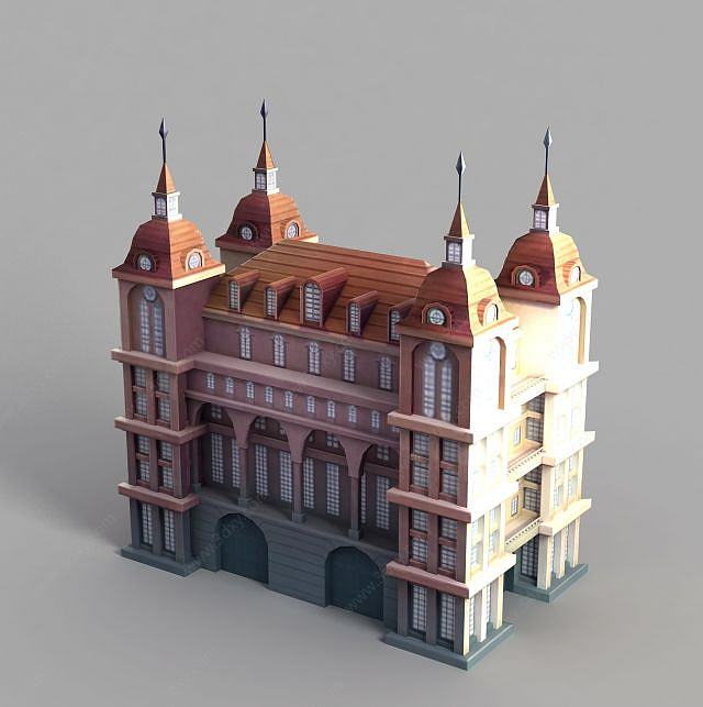动漫城堡3D模型