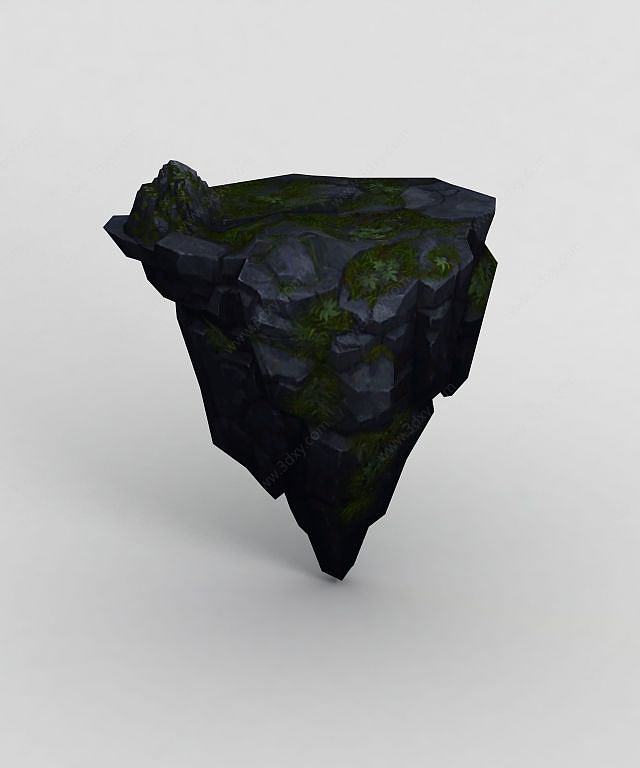 手绘写实石头3D模型