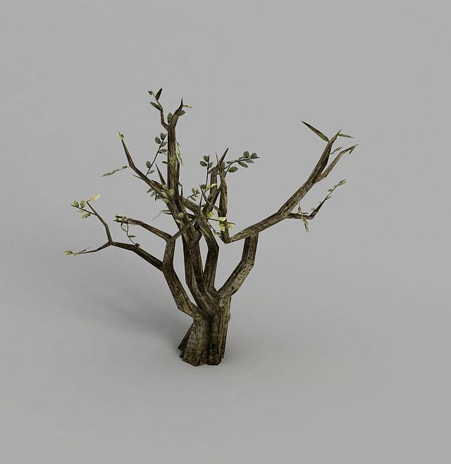 魔兽世界游戏场景树木装饰3D模型