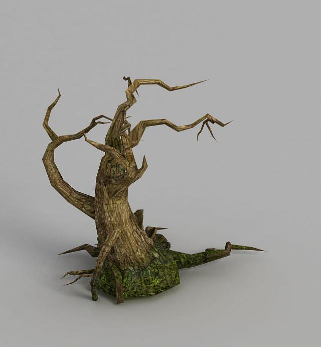 魔兽世界枯树场景装饰3D模型