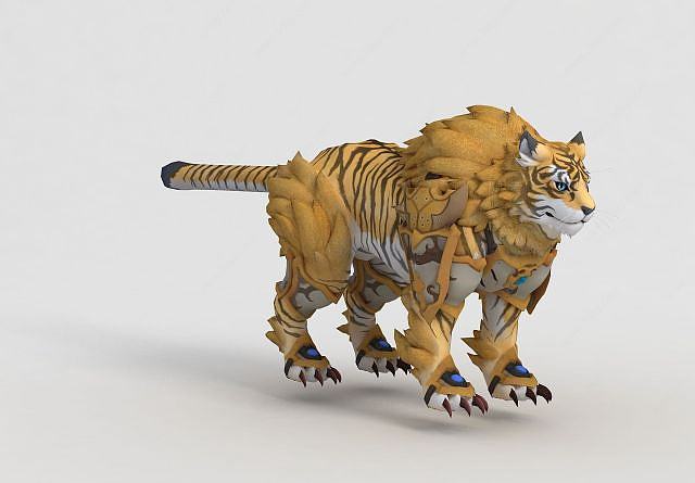 魔兽世界游戏老虎坐骑3D模型