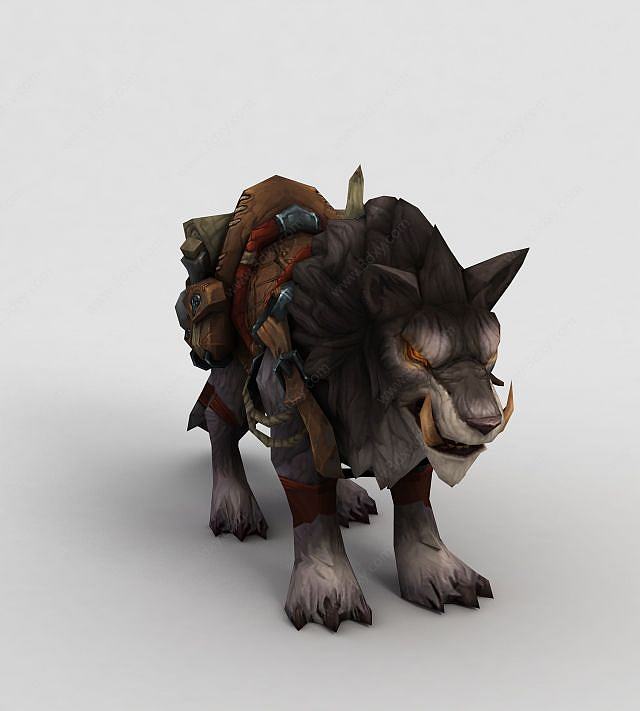 魔兽世界狼坐骑3D模型