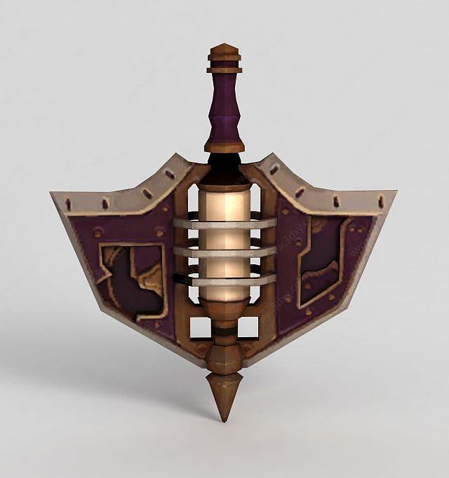 龙之谷游戏武器扇子3D模型